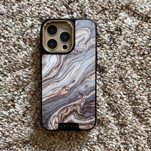 Burga Swirl Pattern Phone Case - Black and Grey